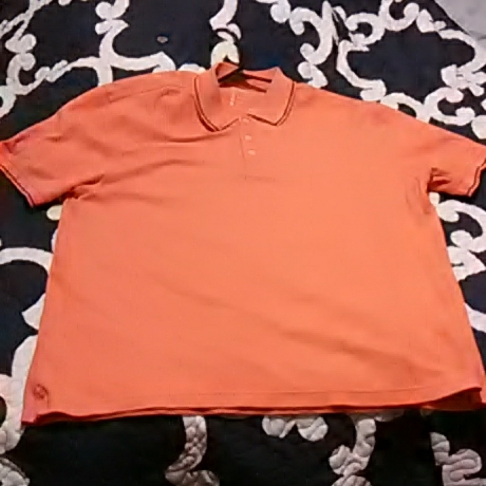 Coral and Navy blue John Bartlett 3 button shirt